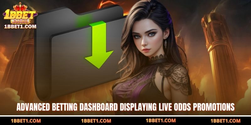 Advanced betting dashboard displaying live odds, promotions 