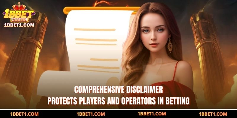 Comprehensive disclaimer protects players and operators in betting