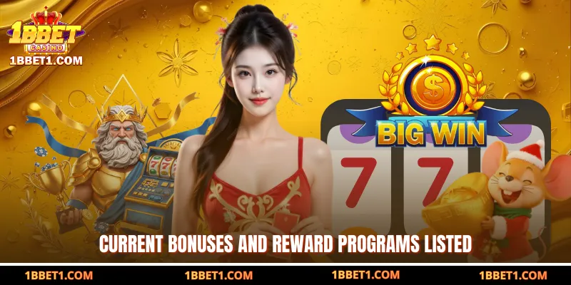 Current bonuses and reward programs listed