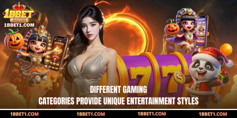 Different gaming categories provide unique entertainment styles  