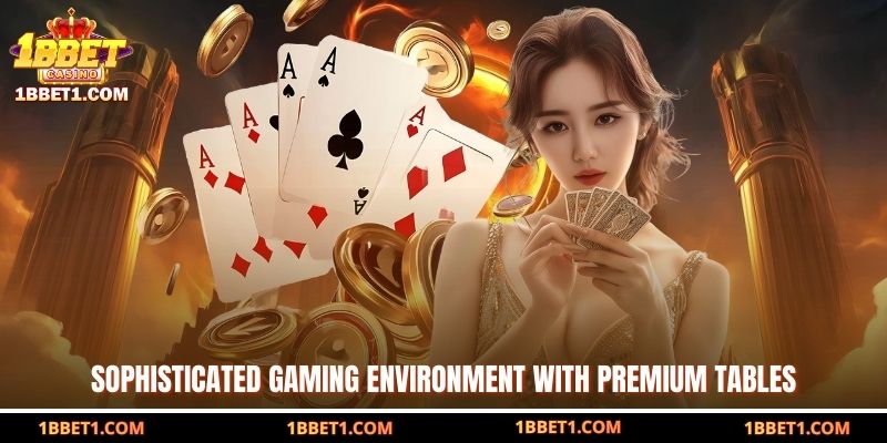 Sophisticated gaming environment with premium tables  