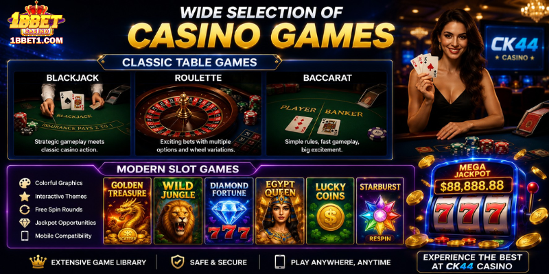Wide Selection of Casino Games